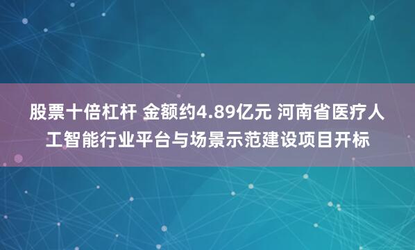 股票十倍杠杆 金额约4.89亿元 河南省医疗人工智能行业平台与场景示范建设项目开标
